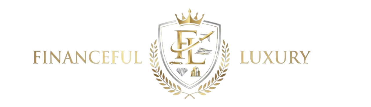 Financeful Luxury official logo - Gold crest with financeful and luxury typography